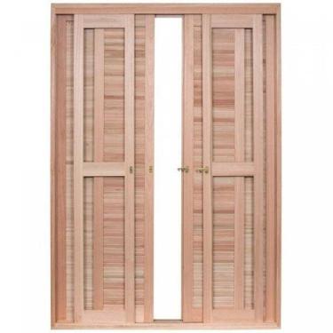 Imagem de Porta de Madeira Balção de Correr 213x200cm com Batente 14cm Ewk 462 R