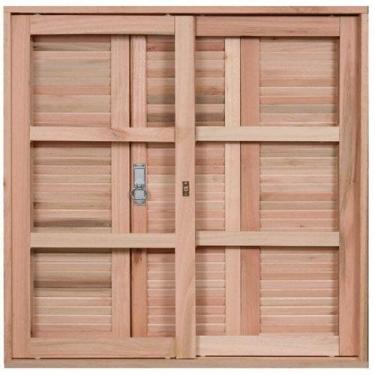 Imagem de Janela de Madeira Veneziana 100x120cm com Caixilho 12cm Ewk 230 Rondos