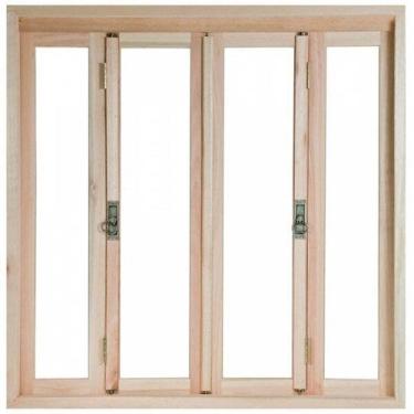 Imagem de Janela de Madeira Pantográfica 100x200cm com Caixilho 9,4cm Ewk 386 Ro