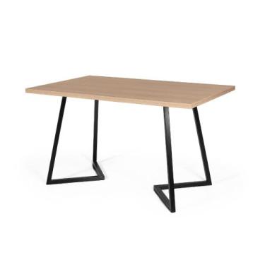 Imagem de Mesa de Jantar 6 Lugares Retangular 160x90 Industrial Rigo Jade - Stra