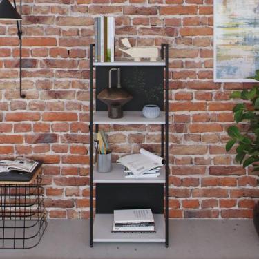 Imagem de Estante com 4 Prateleiras 118x45x33cm com Fundo Yon - Metalig