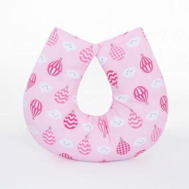 Imagem de Almofada Amamentação para Bebe Estampada - Zan Baby, Balão Rosa