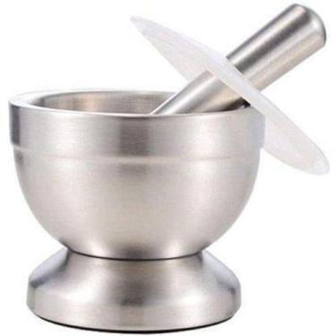 Imagem de Pilão com Socador em Inox com Tampa 10Cm - Mimo Style