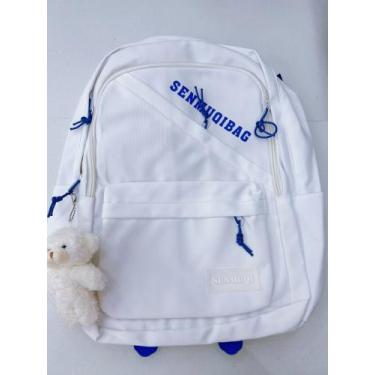Imagem de Mochila Escolar Impermeável Casual Feminina Masculina Moda Coreana - U
