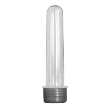 Imagem de Tubete 13cm com Tampa - Prata - Brilhante