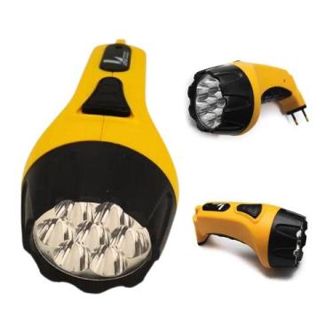 Imagem de Lanterna Led Luz Forte Intensa Bateria Recarregável Tomada Bivolt Port