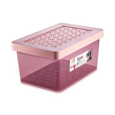 Imagem de Organizador Plástico Multiuso Alto Rosé 8,5L Hana Ordene