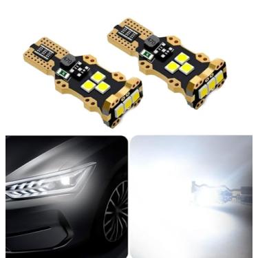 Imagem de Yumfugu 2 peças T15 luz de ré LED para carro, 15 mm x 35 mm 3030 9SMD placa de circuito luz de freio decodificada de alto brilho, 360 graus acessórios de iluminação de ângulo cego, adequado para a