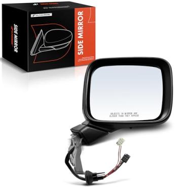 Imagem de A-Premium Espelho retrovisor elétrico do lado do passageiro - compatível com Jeep Renegade 2015-2022 - Espelho retrovisor externo preto dobrável manual aquecido com seta - Substituição # 5VY88LXHAA