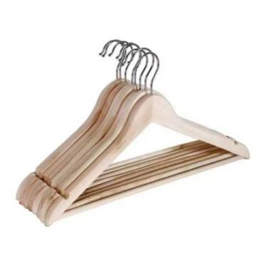 Imagem de Kit Cabides De Madeira Importado 8 Unidades Home Collection - Just Hom