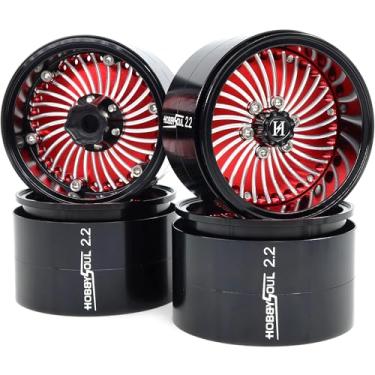 Imagem de HOBBYSOUL RC 2.2 Beadlock Wheels Adjustable Offset 2.2 Rims Wide 40mm for RC Crawler Gen8 Everest gen 7 Pro / SCX10 Capra / TRX4 AMG 6x6, (4-Pack)
