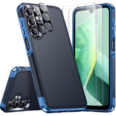 Imagem de SPIDERCASE Capa para celular Samsung Galaxy A16 5G, [proteção contra quedas de grau militar de 3,5 m], pacote com 2 [protetor de tela de vidro temperado + protetor de lente da câmera] Capa resistente