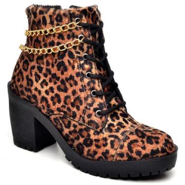 Imagem de Bota Coturno Sola Macia Haldrys Estilosa e Delicada Com Corrente, Cara