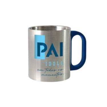 Imagem de Caneca Metal Inox Pai Ídolo 300ml - Brasfoot