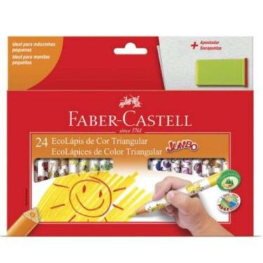 Imagem de Lápis De Cor 24 Cores Jumbo Triangular 12.3024AP Faber-Castell (SKU660
