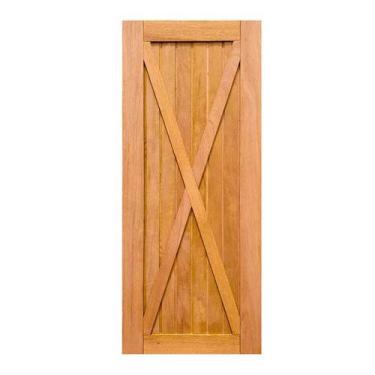 Imagem de Porta de Madeira Celeiro Maciça Cedro Arana Casmavi, 110cm x 210cm