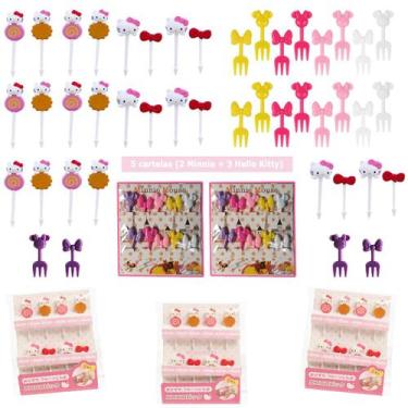 Imagem de Mini Garfinhos Palitinhos Infantil Petisco Para Frutas 44pçs - PromoGa