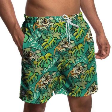 Imagem de Short Tactel Masculino com Bolsos Estampado 1089 - Pierre Couto, Verde