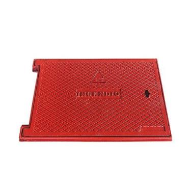 Imagem de Tampa De Incêndio Hidrante Recalque 40X60 Ferro Vermelha - Casa E Jard