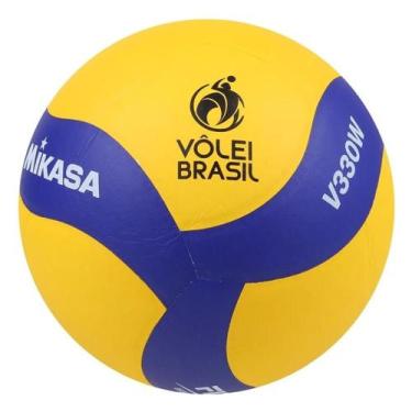 Imagem de Bola De Vôlei V330W Mikasa Padrão FIVB, Amarelo, Azul