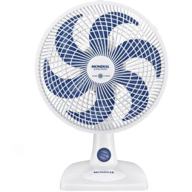 Imagem de Ventilador Mesa Super Power 127V 30CM BCO - Mondial, Branco e Azul, 11