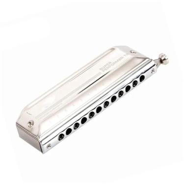 Imagem de Para Iniciantes harmônica Pente De Liga De Titânio Gaita Cromática Chave De 12 Buracos Do Órgão Bucal C Para Adultos Virtuoso