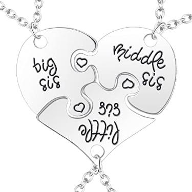 Imagem de LVEN BFF Colar para 2/3/4/5/6 Conjunto de Colar de Aço Inoxidável Família Amizade