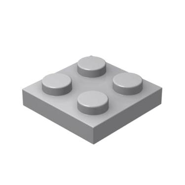 Imagem de Classic Grey Plates Bulk, 2x2 Light Gray Building Plates Flat 100 Piece, Compatible with Lego Parts and Pieces