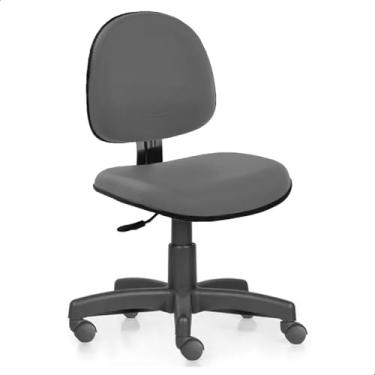 Imagem de Cadeira de Escritório Home Office Estofada Ergonômica Executiva Sem Braço Courvin Estrela Arcada Rodízio Nylon Escritex (Cinza)