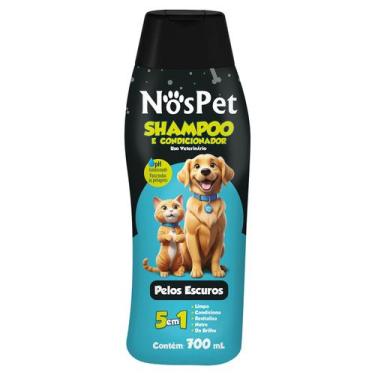 Imagem de Shampoo Para Cães e Gatos Nospet 5Em1 Pelos Escuros 700ml