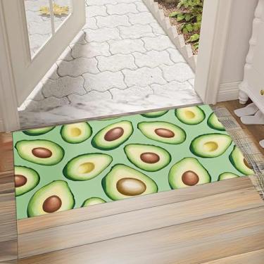 Imagem de Capacho de boas-vindas de abacate, tapete de porta da frente engraçado, não tecido, tapete de casa de campo, decoração de casa, presente de inauguração de casa de campo, 43 x 75 cm