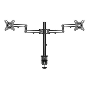 Imagem de Suporte de mesa StarTech.com com braço de monitor duplo – braçadeira de mesa VESA compatível com montagem de monitor para monitores de até 32 polegadas – braço articulado ergonômico – altura ajustável/inclinado/giratório/giratório (ARMDUAL3)