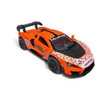 Imagem de Power Toys TECH - Miniatura McLaren Senna : Carrinho de Ferro com Portas que Abrem e Pneus de Borracha 1:32 (Branca)