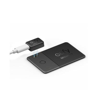 Imagem de Cartão SmartTrack E30 da eufy (preto, pacote com 1), recarregável, funciona com Apple Find My (apenas iOS), rastreador Bluetooth, perfeito para carteira, passaporte e laptop, resistente à água