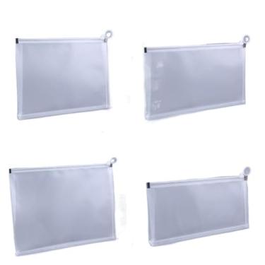 Imagem de Kopida Pacote com 8 pastas de documentos de plástico com zíper, A4, A5, A6, B5, bolsa de documentos com zíper, bolsa de documentos com zíper para material de escritório