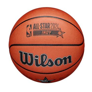 Imagem de Wilson NBA All-Star 2024 Indianapolis réplica bola WZ2015501XB, bolas de basquete unissex, laranja, 7 EU