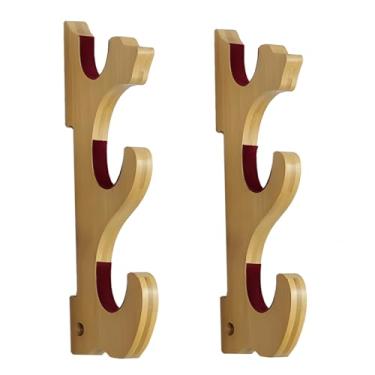 Imagem de SEEMINESALE Suporte de Parede Katana, Suporte para Espada de Samurai de 3 Camadas, Suporte para Exibição de Lâmina de Cosplay, Suporte para Espada, Suporte para Sabre de Luz de 9,4", Adequado para Var