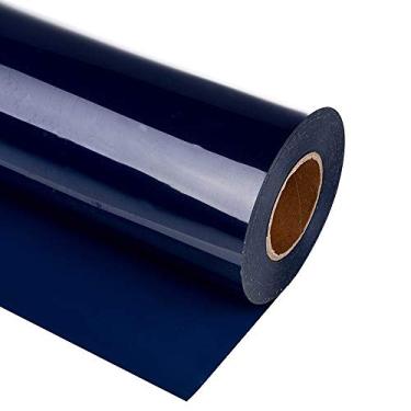 Imagem de guangyintong Vinil de transferência de calor azul marinho HTV Rolls, 30,5 cm x 3 m azul marinho ferro em vinil para camisetas, superfície fosca azul marinho HTV vinil para todas as máquinas de corte