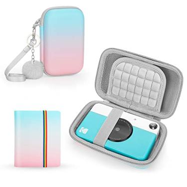 Imagem de Yinke Álbum para impressora fotográfica instantânea Kodak PRINTOMATIC/Mini 2 HD/Smile com capa para câmeras Kodak, bolsa de armazenamento protetora de viagem (combinações de cores gradientes)
