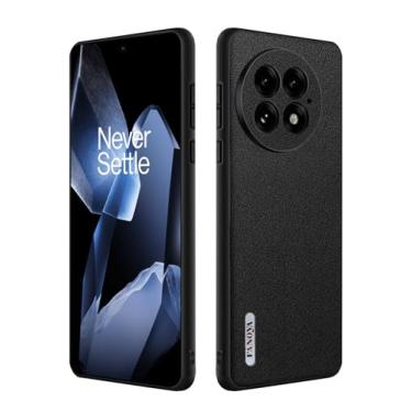 Imagem de Duxsmei Capa para Oneplus 13 [couro PU premium] [anti-impressões digitais], capa fina e macia à prova de choque para celular para Oneplus 13 (preto)