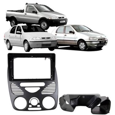 Imagem de Moldura painel palio 01/13 9 pol c/ar condicionado preto fia - Ecarfra