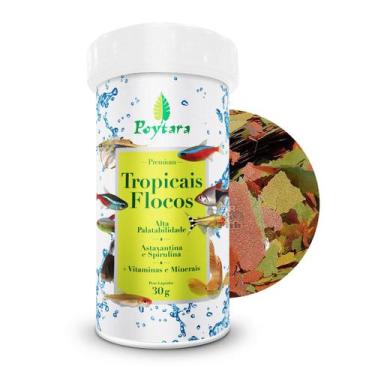 Imagem de Ração Poytara Tropicais Flocos Vitalidade Dos Peixes 30g