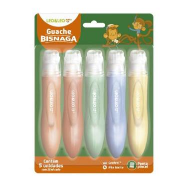 Imagem de Tinta Guache em Bisnagas Bastões Colorida 6 Cores Lavável - Leonora