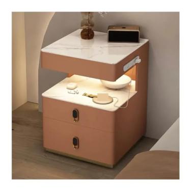 Imagem de LICONG-2020 Mesa de cabeceira, mesa de cabeceira, mesa de cabeceira multifuncional, mesa de cabeceira inteligente, móveis de quarto de carregamento, moldura de cabeceira (03)