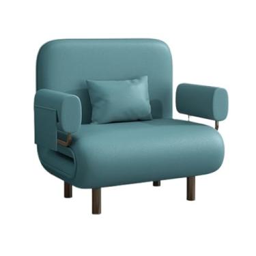 Imagem de Sofá-cama - Sofá-cama de couro sintético, cadeira conversível moderna multifuncional cama otomana dobrável para hóspedes com encosto ajustável para apartamentos pequenos, sofá-cama confortável para