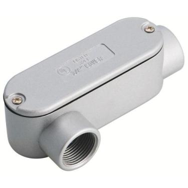 Imagem de Condulete Fixo Ovalado 3/4" Tipo "lr" - Com Tampa / Rosca Bsp / Com Pi