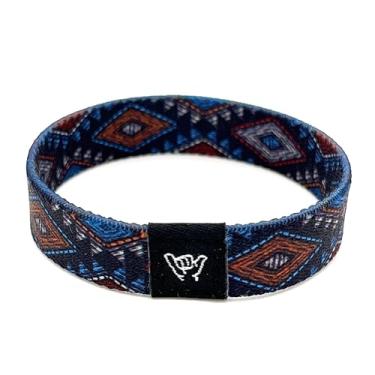 Imagem de Hang Loose Bands - Pulseira Southwestern para homens, mulheres e adolescentes - estampa tribal confortável e boho - pulseira reversível estilo ocidental -, Extra Small: 5.5" length (for petites &