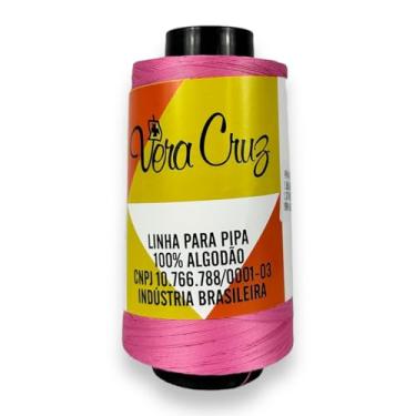 Imagem de Linha CCfios Vera Cruz Fio 04 de 1500 Jardas 100% Algodão Tex 111 Para Pipas (Rosa)