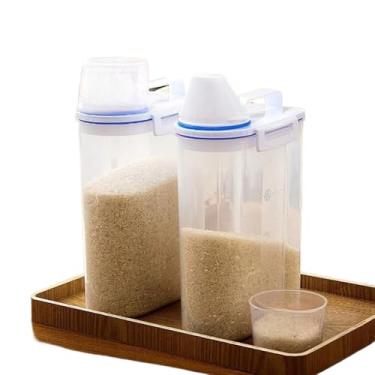 Imagem de Pote Hermético 2L Com Medidor Organizador De Alimentos Mantimentos Arroz(2 UNIDADES)