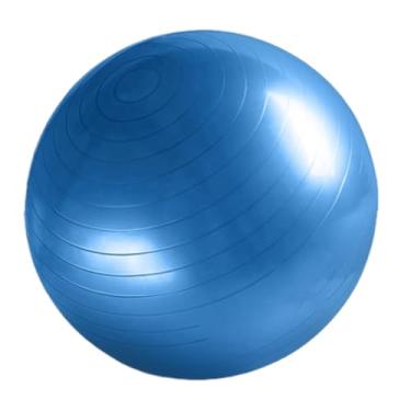 Imagem de Bola de ioga espessada à prova de explosão bola de fitness bola de equilíbrio bola de ioga com clipe para as costas (Azul, 65cm)